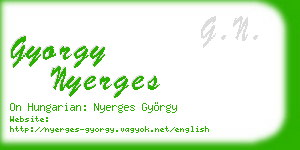 gyorgy nyerges business card